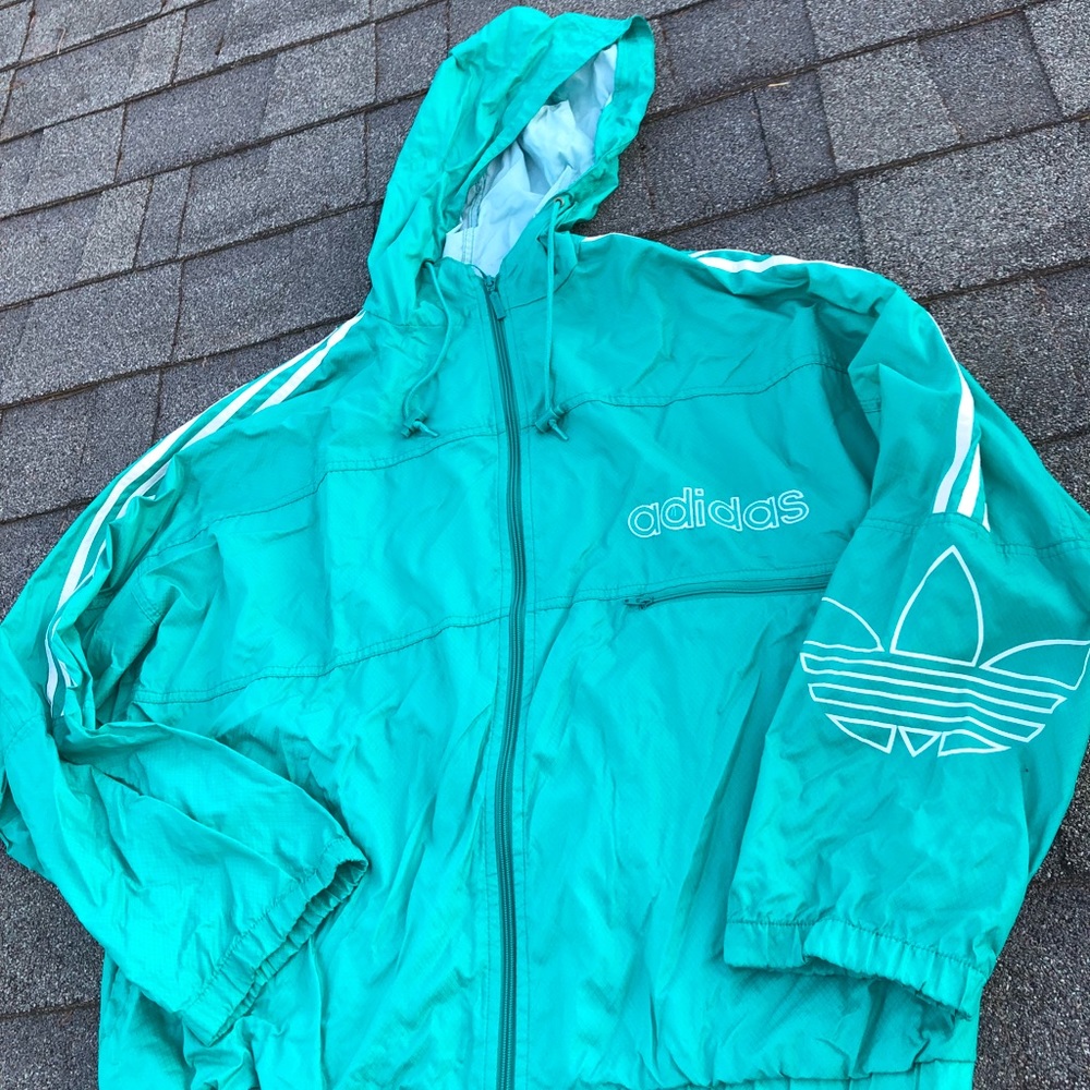 Vintage Adidas Zip Up Hooded Jacket SZ LRG